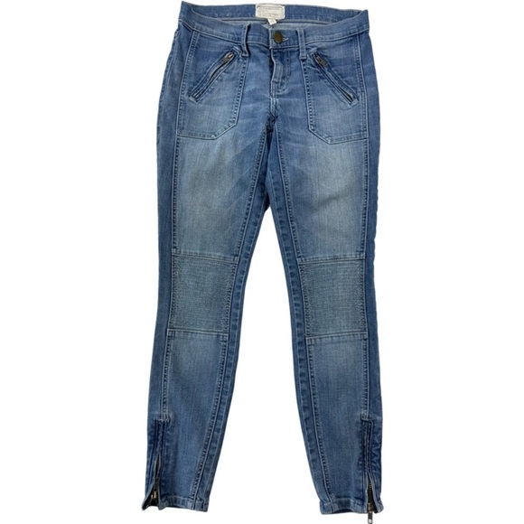CURRENT ELLIOTT Women The Moto Stiletto in Apache Cropped Skinny Leg Jean Sz 26 - Picture 1 of 12